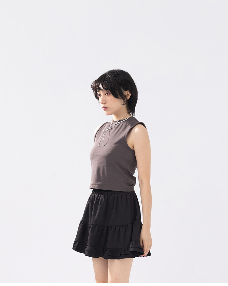 ダブルフリルミニスカート 2色展開