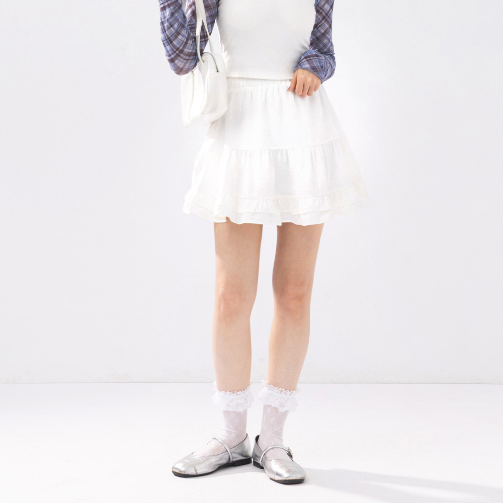 ダブルフリルミニスカート 2色展開