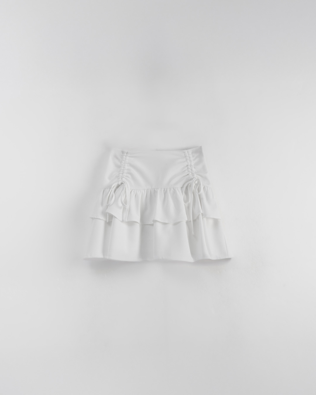 ドローストリングケーキミニスカート　2色展開