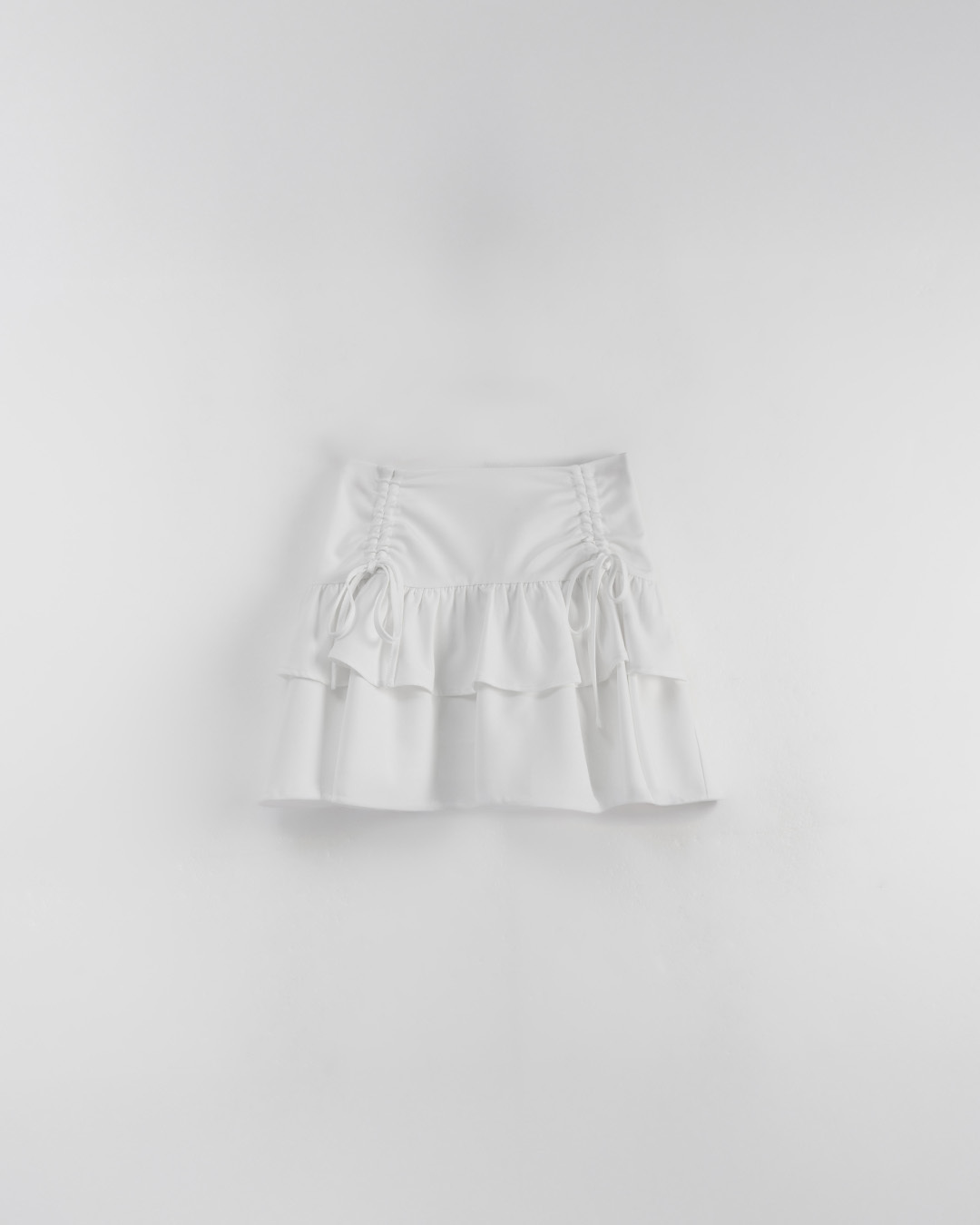 ドローストリングケーキミニスカート　2色展開