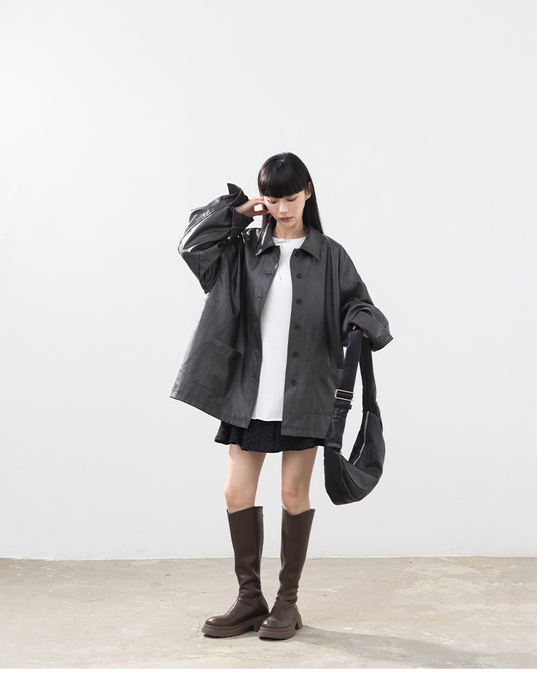 ジャカードフリルミニスカート 2色展開