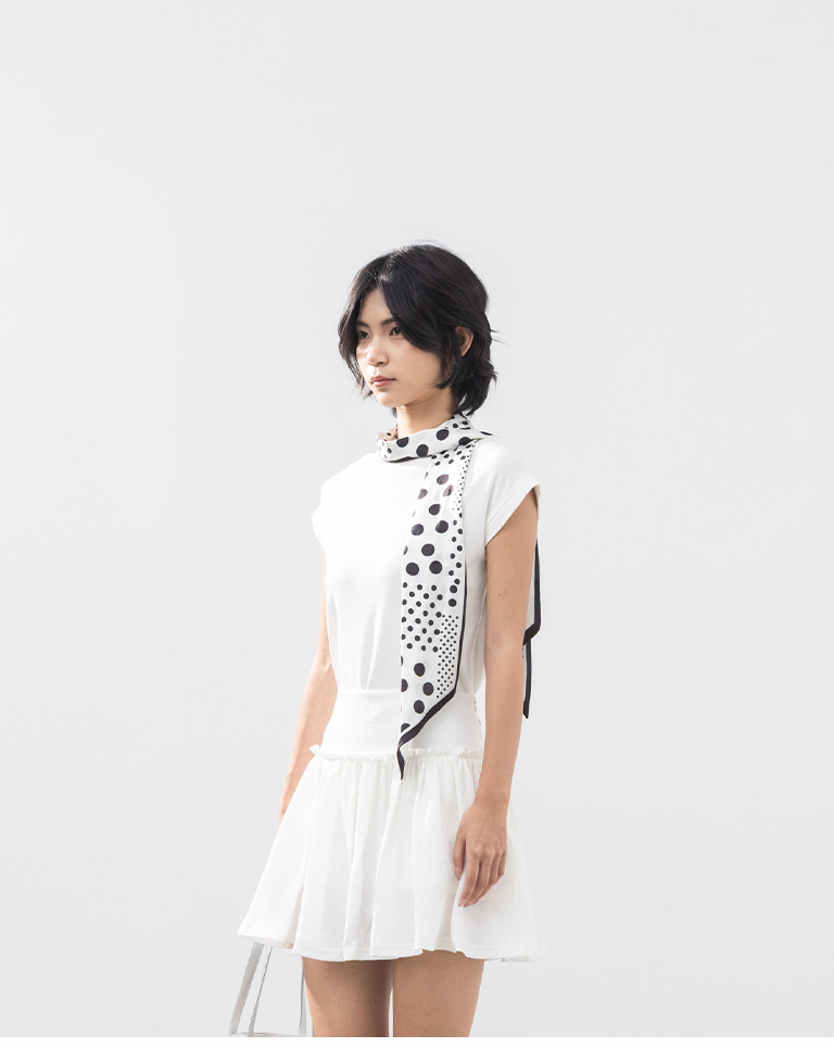 ジャカードフリルミニスカート 2色展開