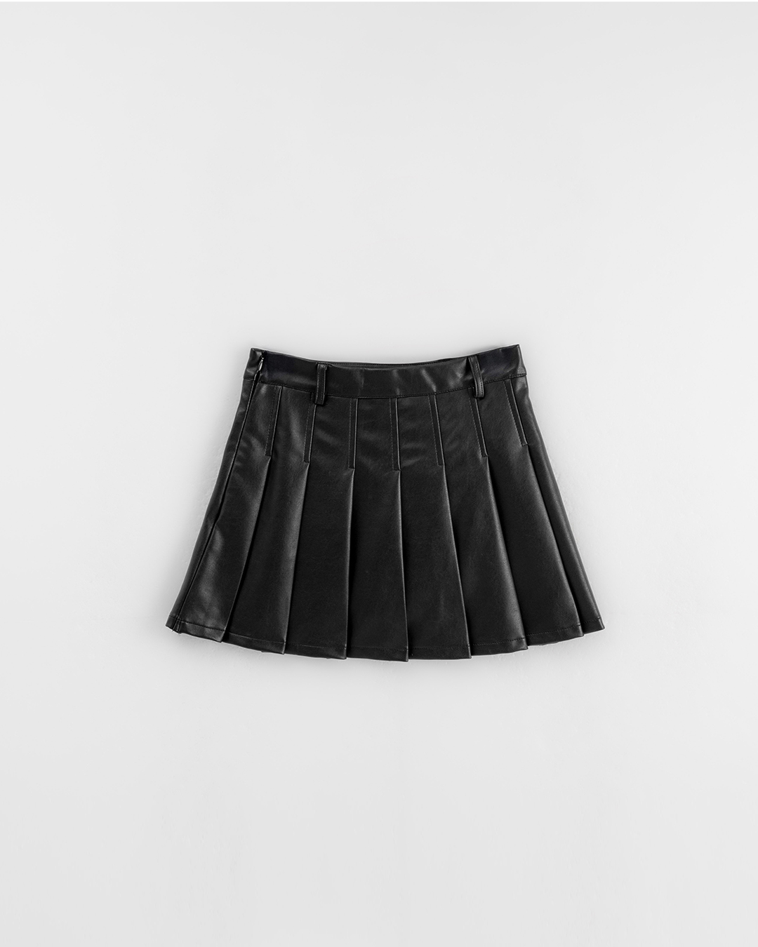 プリーツステッチレザースカート 2色展開
