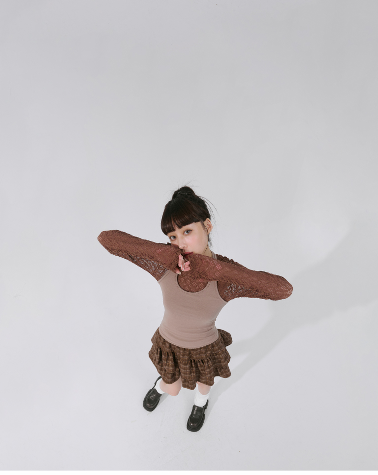 チェックフリルショートスカート 3色展開