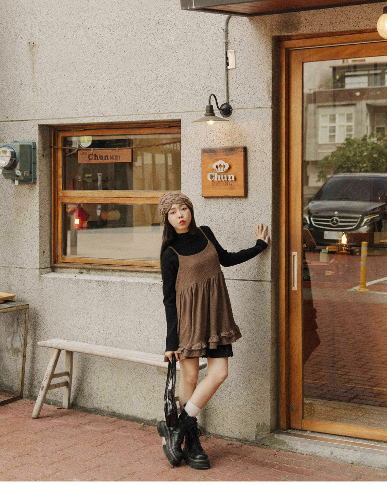 バルーンスエードミニスカート 2色展開