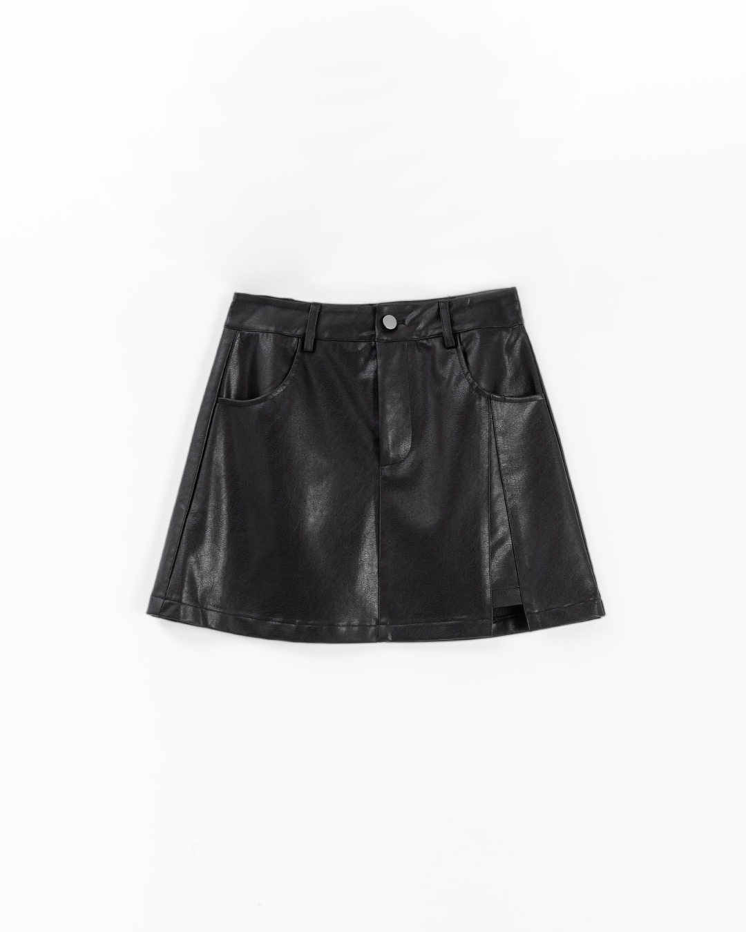 スリットフェイクレザーミニスカート 2色展開