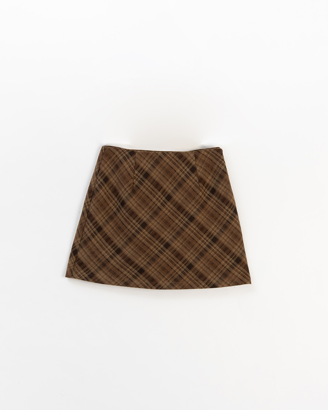 チェックウールミニスカート 2色展開