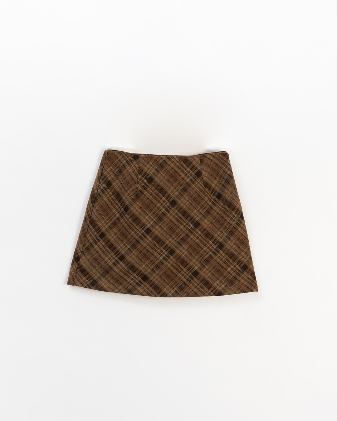 チェックウールミニスカート 2色展開