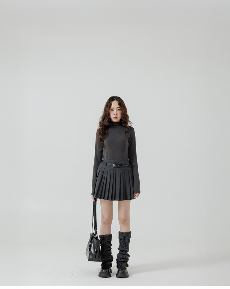 起毛プリーツミニスカート 2色展開