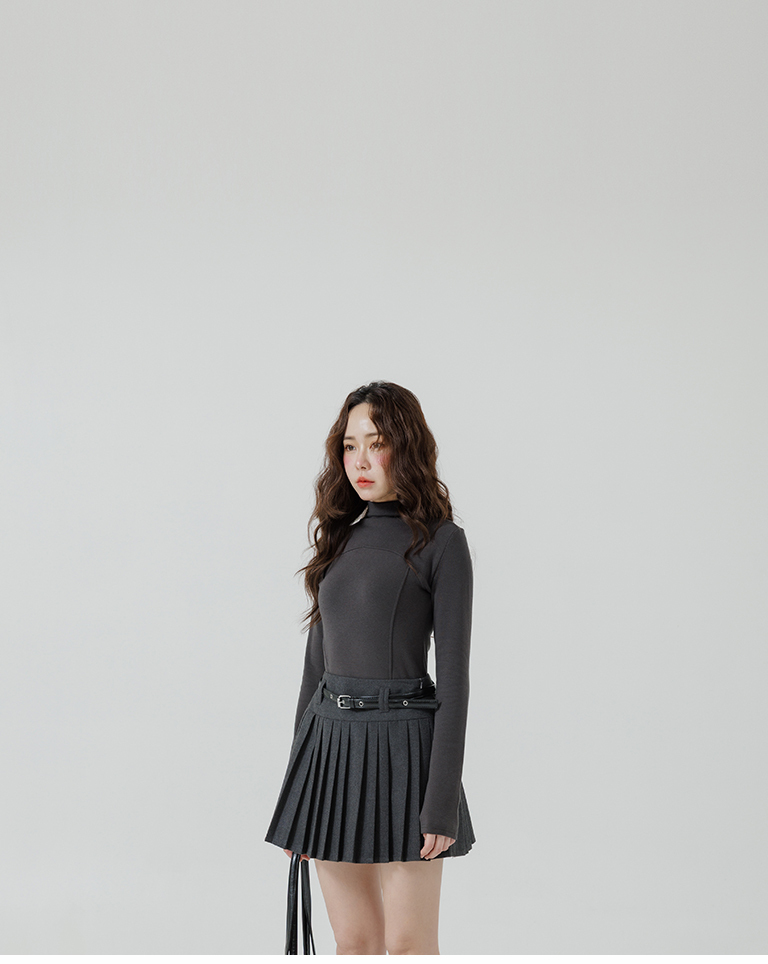 起毛プリーツミニスカート 2色展開