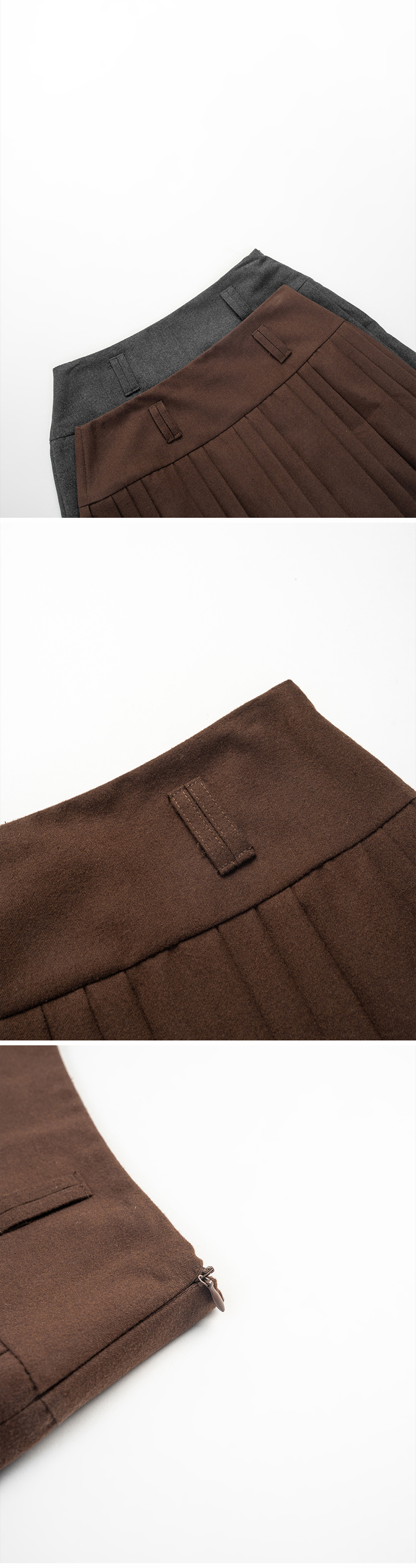 起毛プリーツミニスカート 2色展開