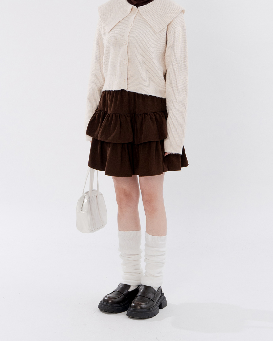 フリル切替ケーキミニスカート 2色展開