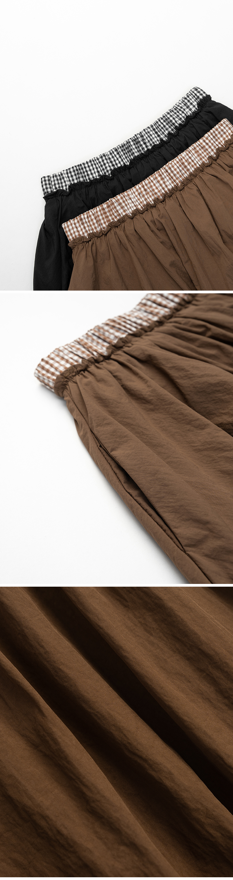 チェックバルーンミニスカート 2色展開