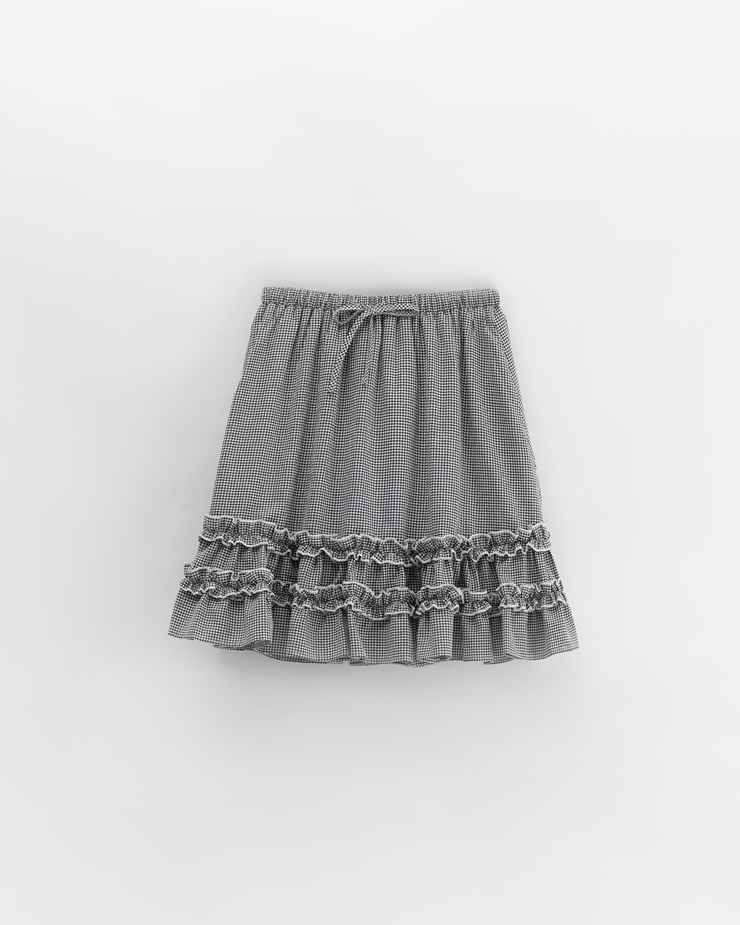 チェックフリル切替ミニスカート 2色展開