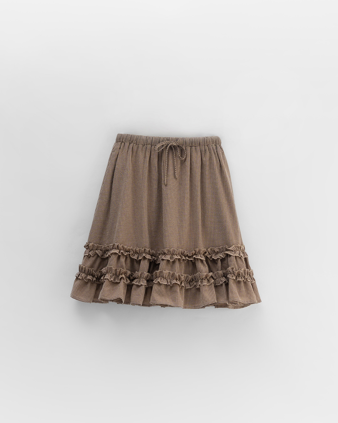 チェックフリル切替ミニスカート 2色展開