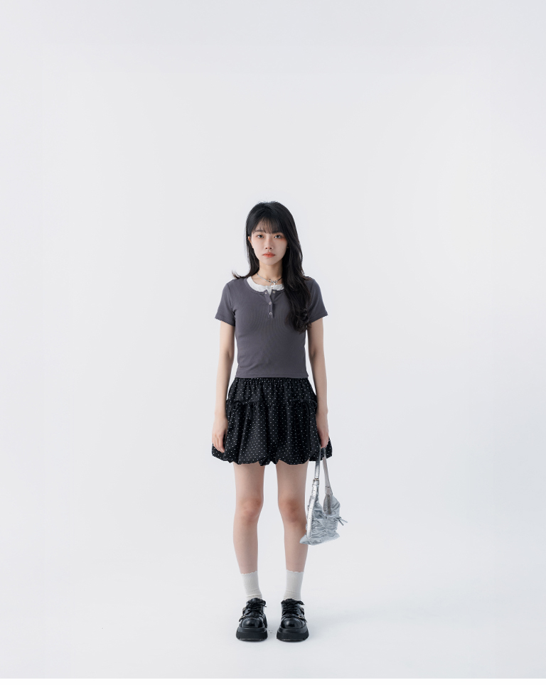 ドットバルーンミニスカート 2色展開