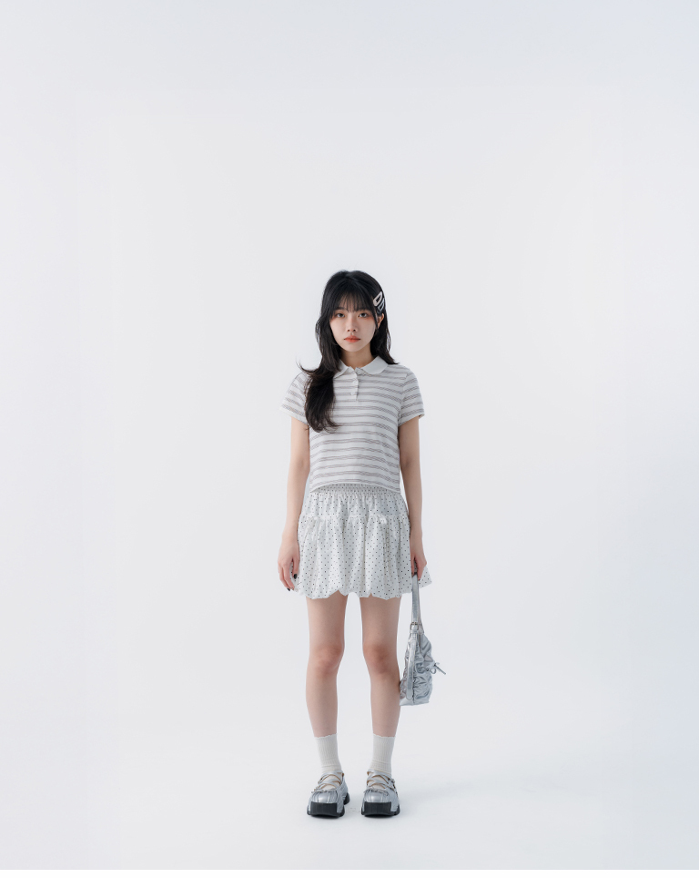 ドットバルーンミニスカート 2色展開