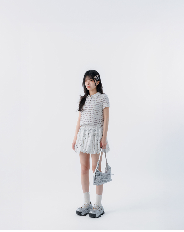 ドットバルーンミニスカート 2色展開