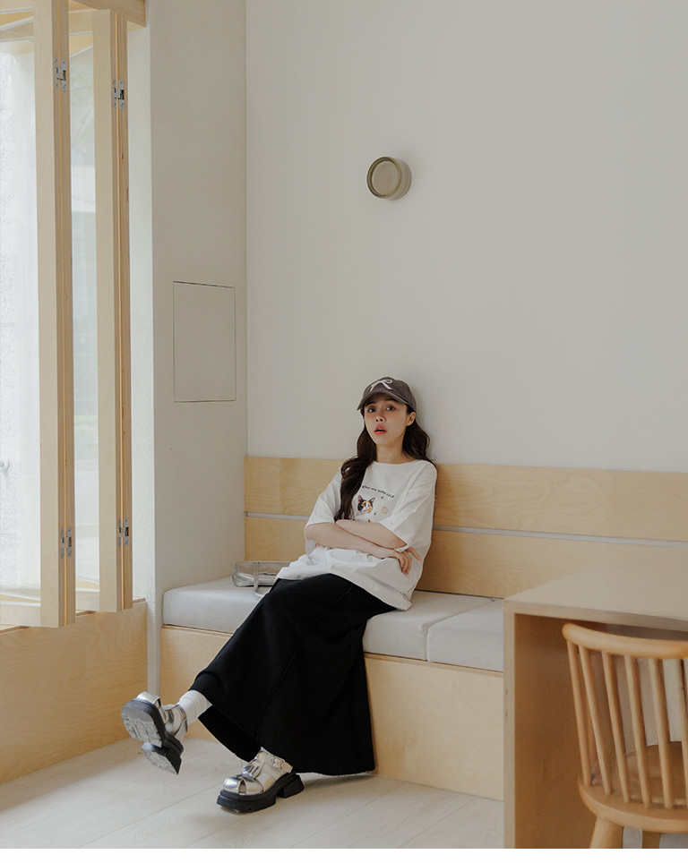 コットンストレートスカート 三色展開 03021535