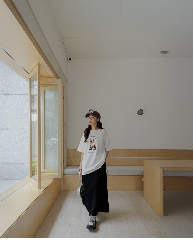 コットンストレートスカート 三色展開 03021535