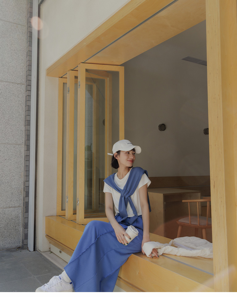 コットンストレートスカート 三色展開 03021535