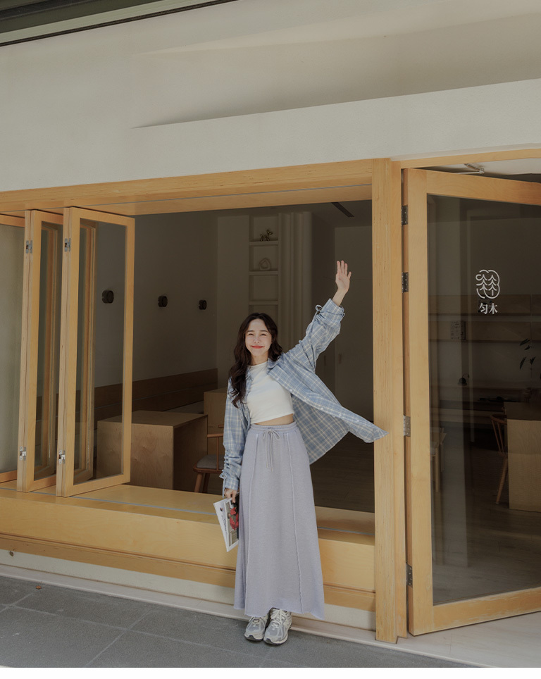 コットンストレートスカート 三色展開 03021535