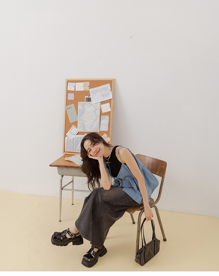 Aラインデニムスカート