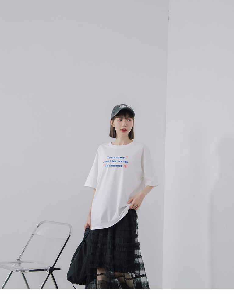 レース切替チュールティアードスカート 2色展開