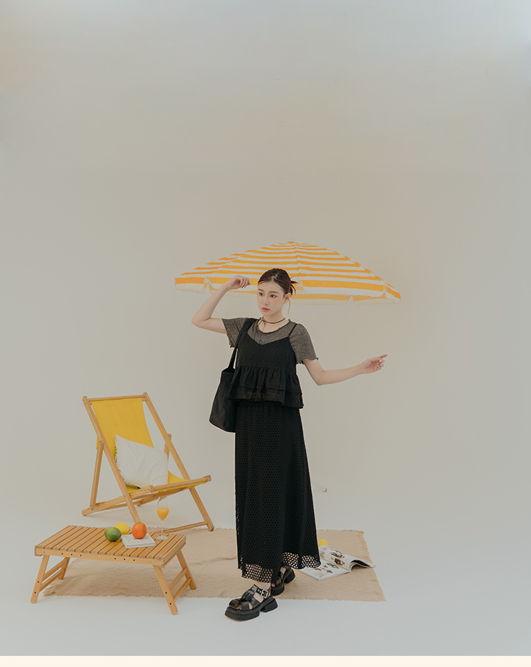 メッシュストレートスカート 2色展開