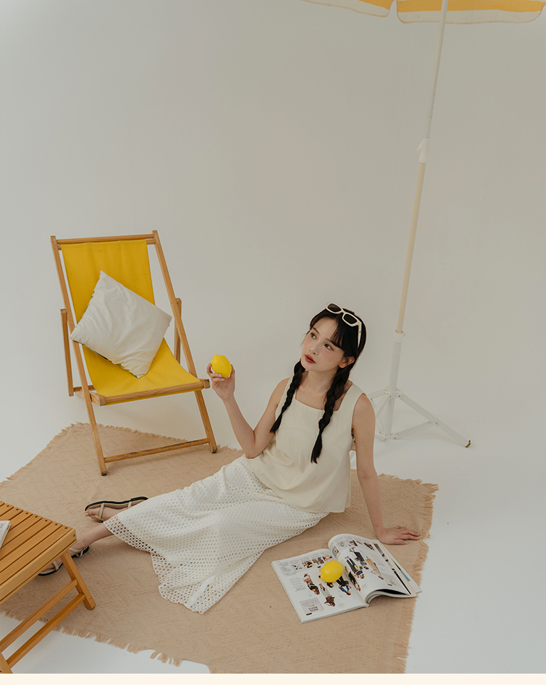 メッシュストレートスカート 2色展開