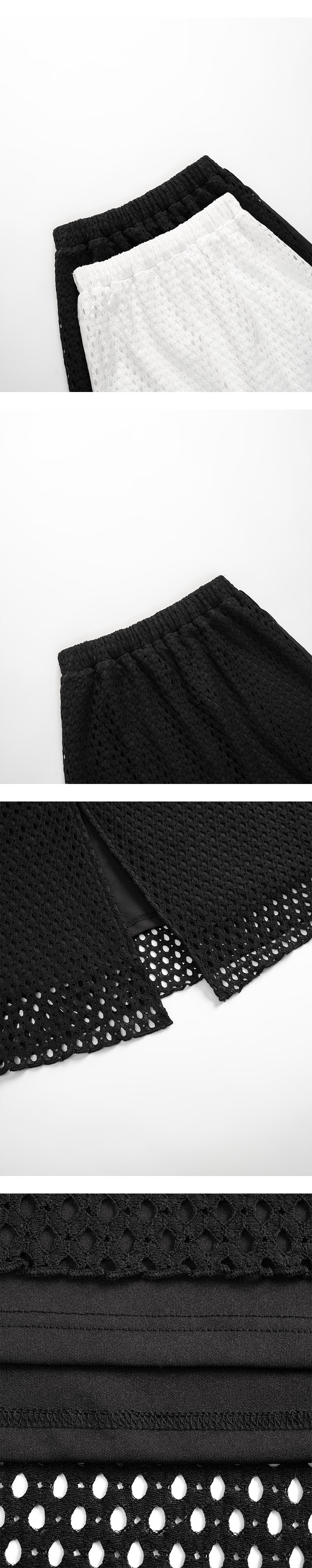 メッシュストレートスカート 2色展開