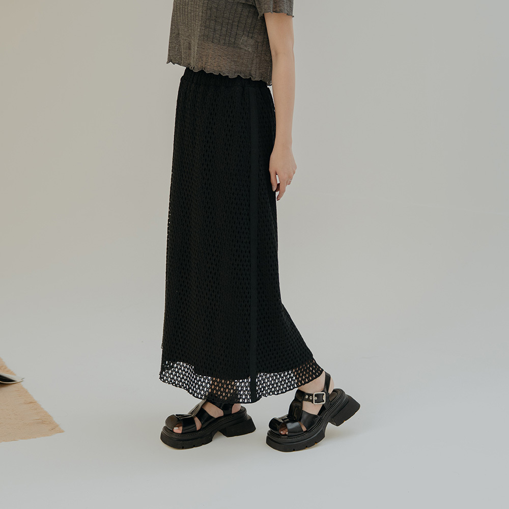 メッシュストレートスカート 2色展開