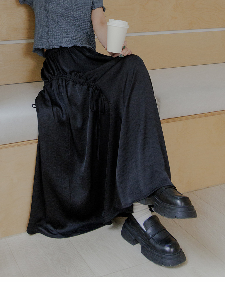 ドローコードロングスカート 二色展開 03021574