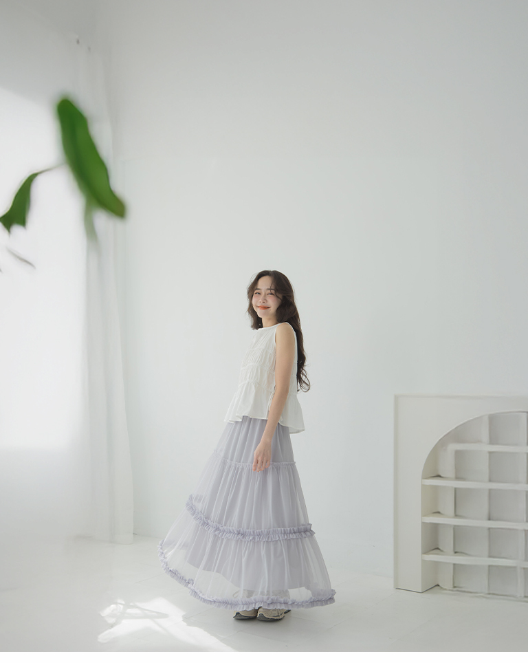 メッシュティアードスカート 2色展開