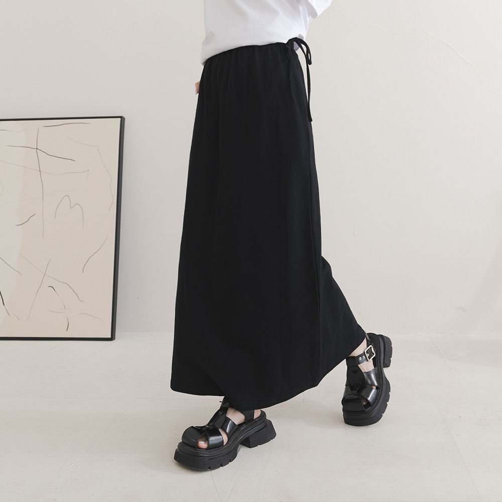 バッグスリットスウェットロングスカート 2色展開