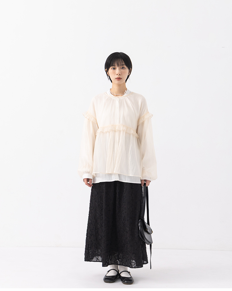 ジャカードロングスカート 2色展開