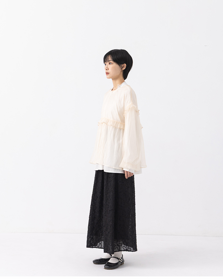 ジャカードロングスカート 2色展開