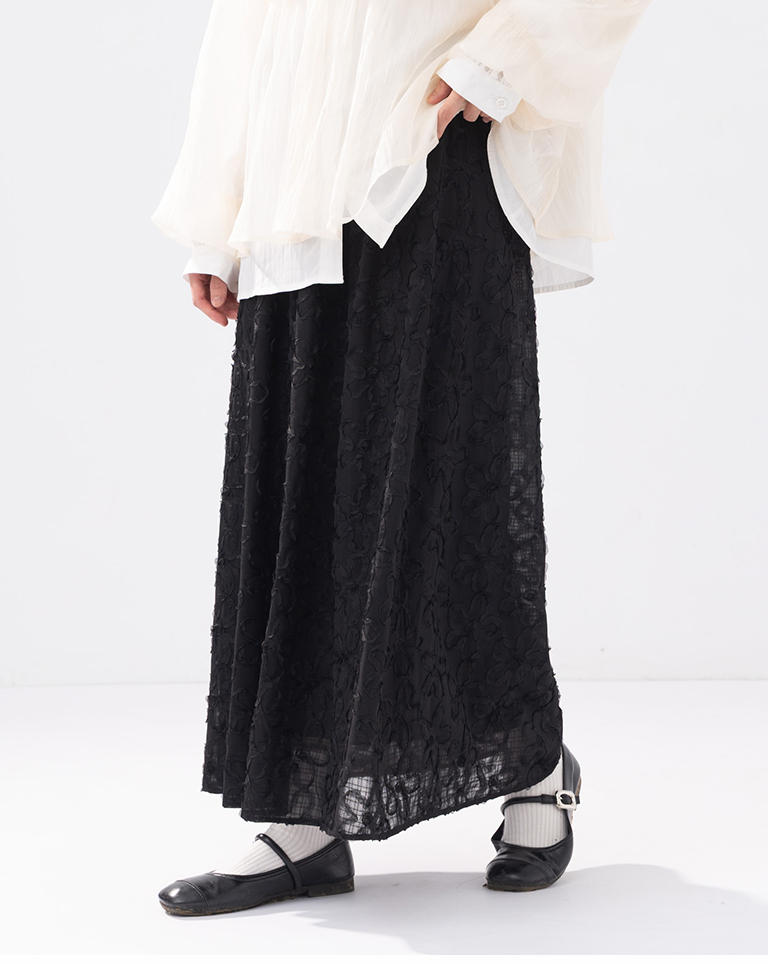 ジャカードロングスカート 2色展開