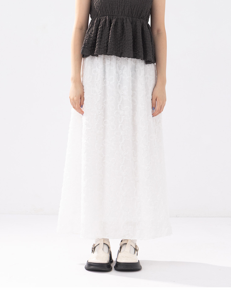 ジャカードロングスカート 2色展開