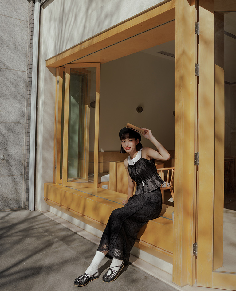 透かし柄ロングスカート 二色展開 S/M 03021599