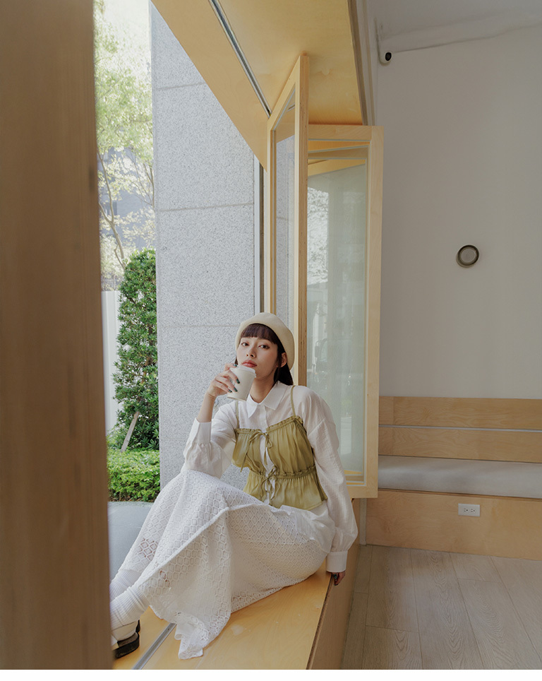 透かし柄ロングスカート 二色展開 S/M 03021599