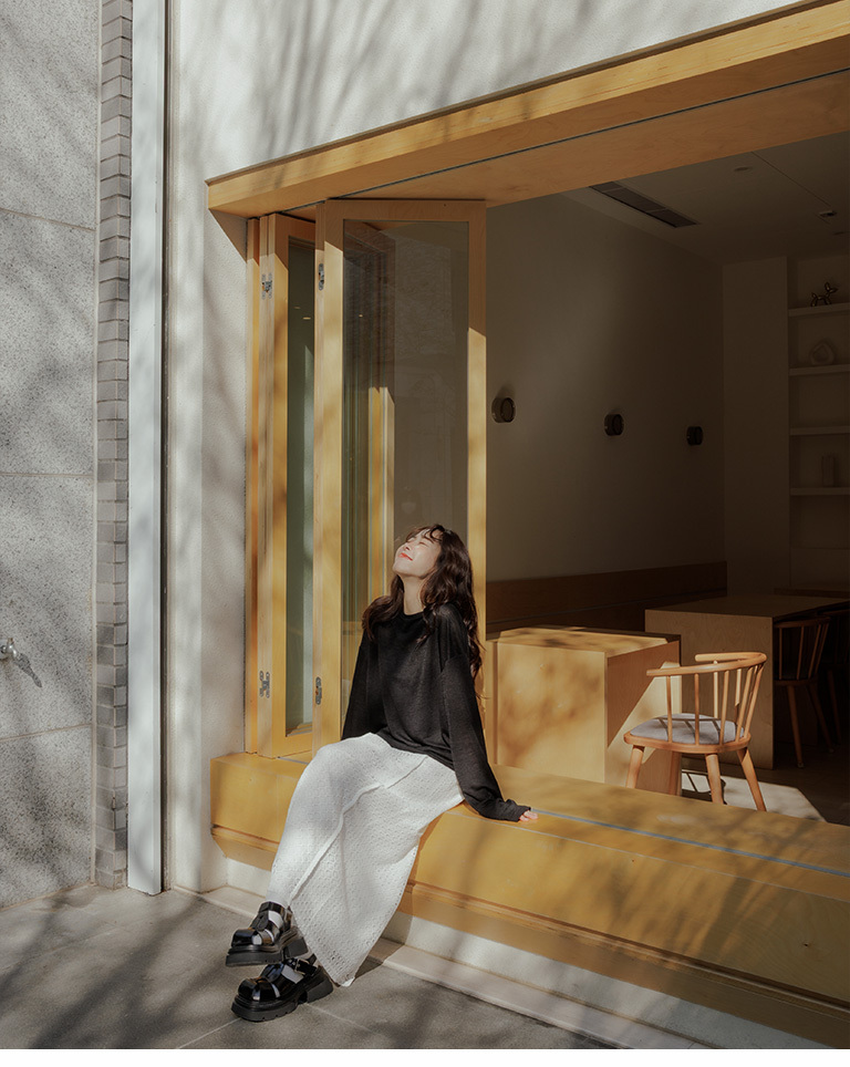 透かし柄ロングスカート 二色展開 S/M 03021599