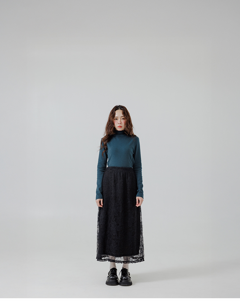 フローラルレースロングスカート 2色展開