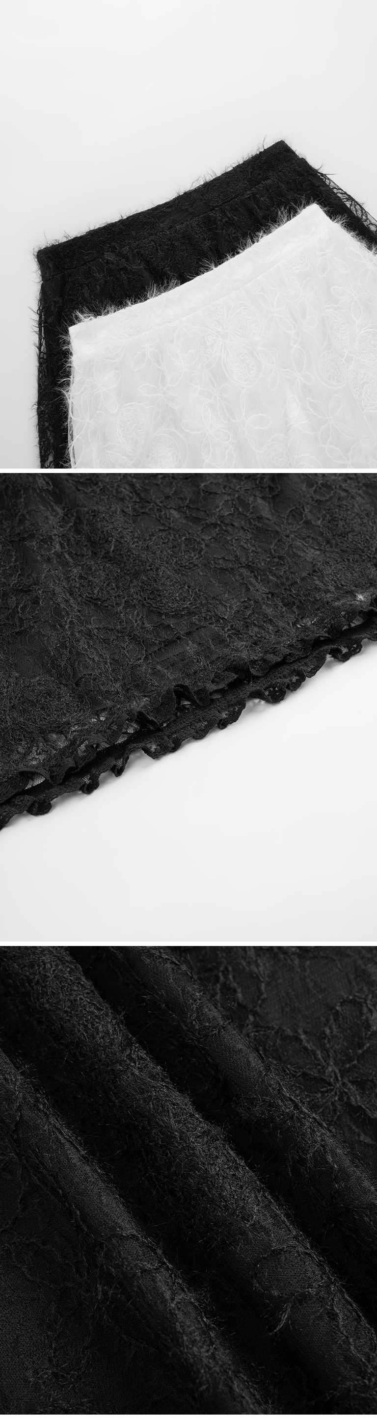 フローラルレースロングスカート 2色展開