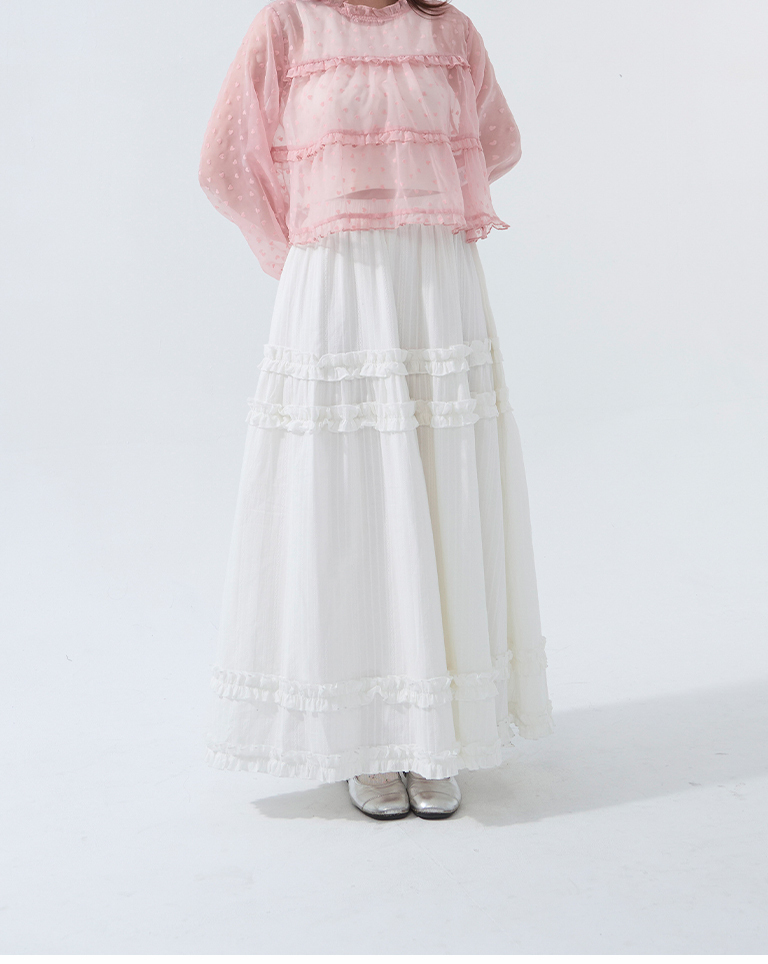 フリルペプラムスカート2色展開