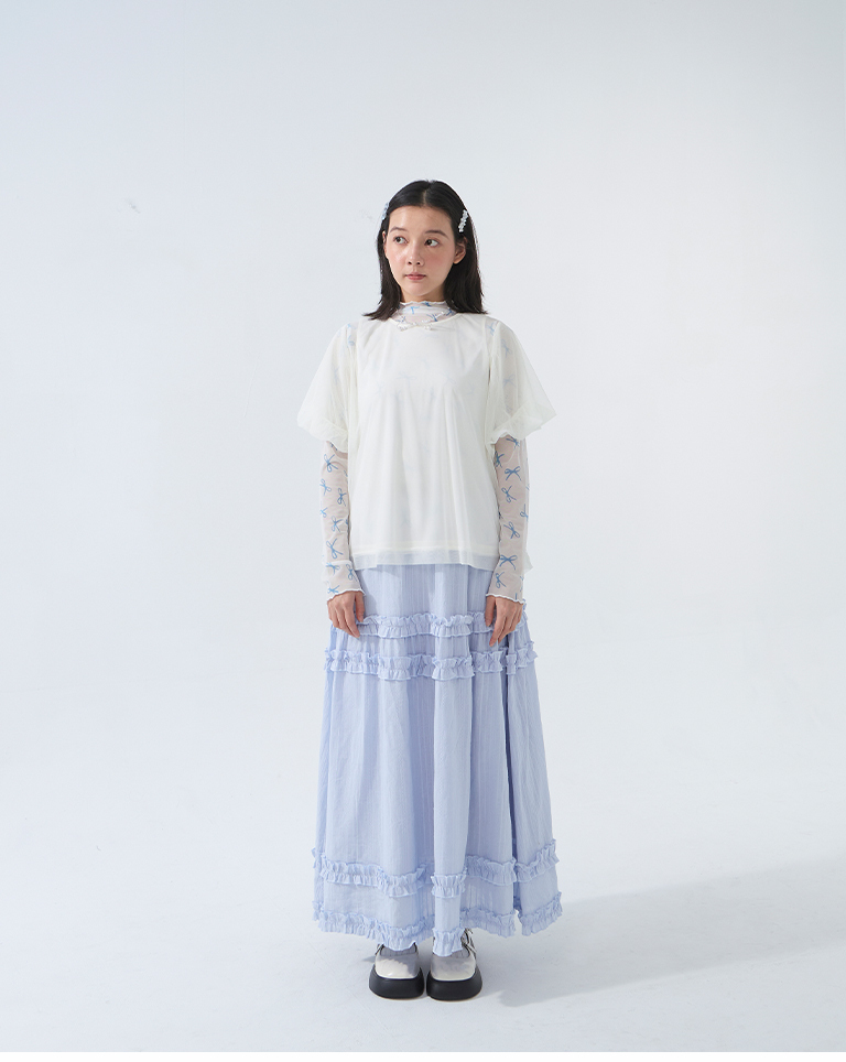 フリルペプラムスカート2色展開