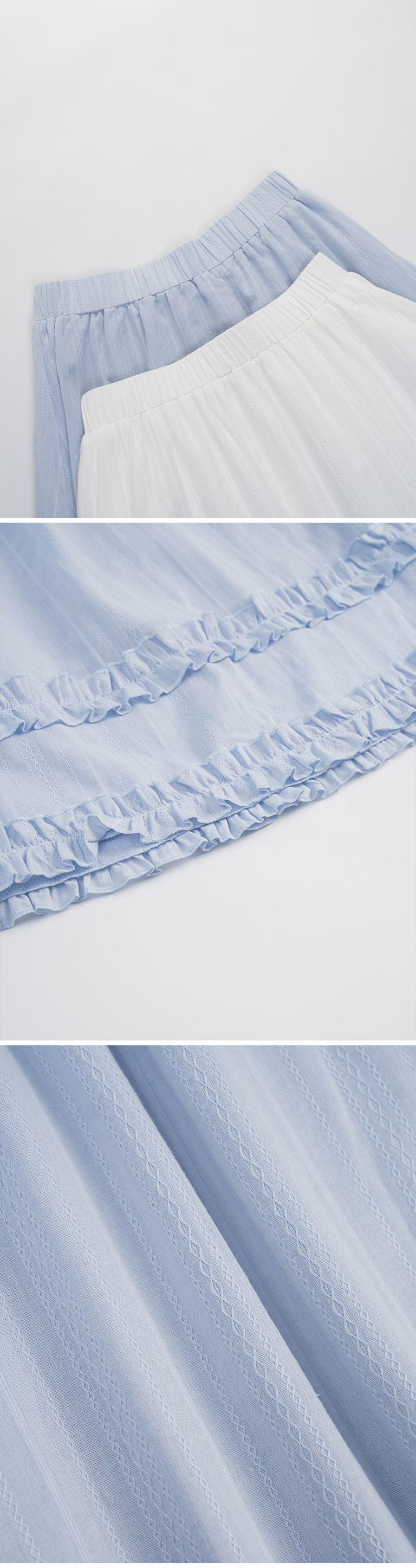 フリルペプラムスカート2色展開