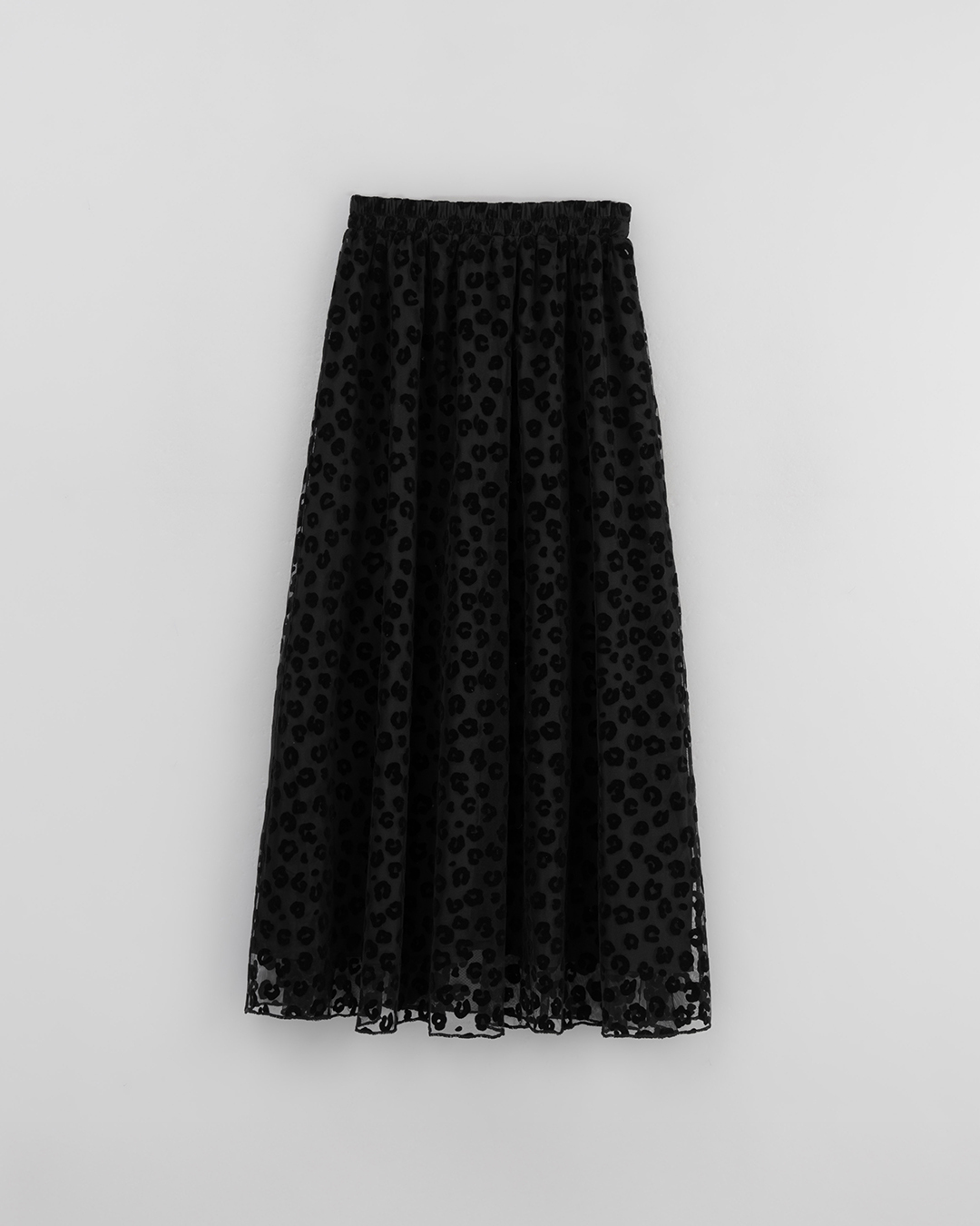 レオパードチュールストレートスカート 2色展開