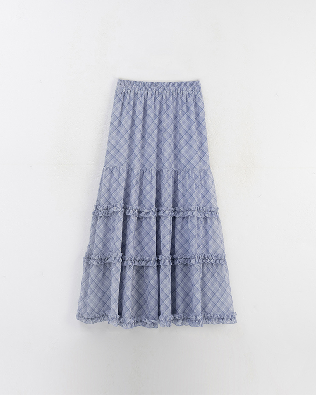 チェック柄シフォンスカート 2色展開