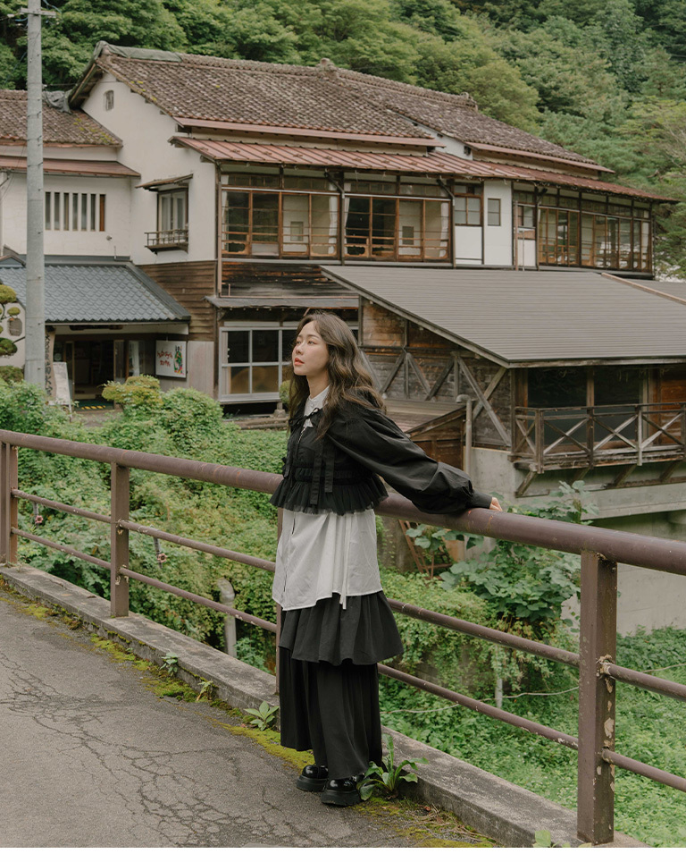 アシンメトリーケーキスカート 3色展開